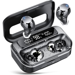 Auriculares Bluetooth Q26 5.3 con 128H, Graves Potentes, IP7 y Pantalla LED