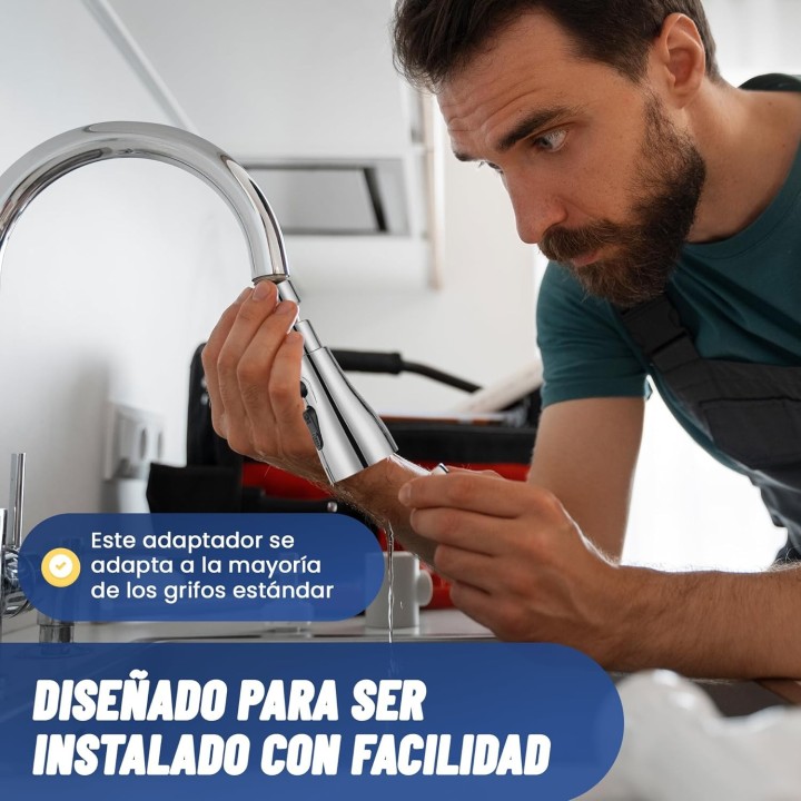 Adaptador de Grifo Cocina VIPA 360° con 3 Modos de Rociado Antisalpicaduras Universal