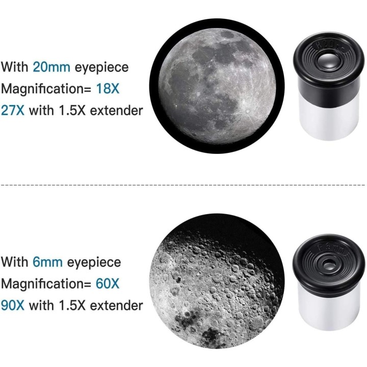 Telescopio Astronómico 90X para Principiantes y Niños con Trípode y Accesorios