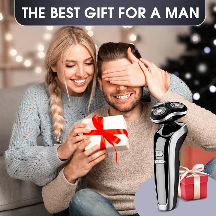 Afeitadora Eléctrica 4 en 1 Hombre Wet & Dry con Pantalla LED y Carga USB
