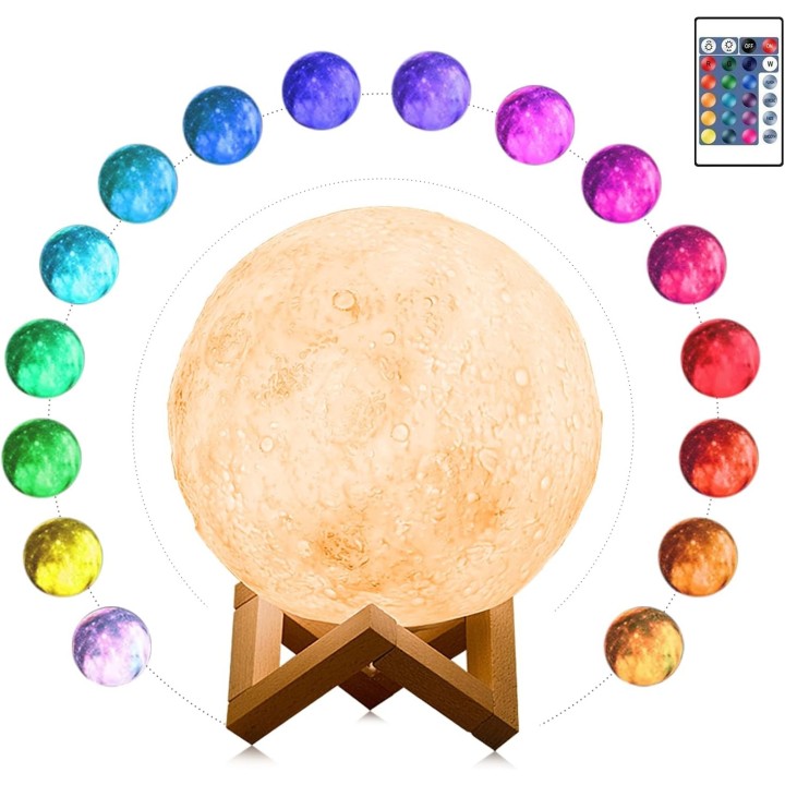 Lámpara Luna 3D  15cm