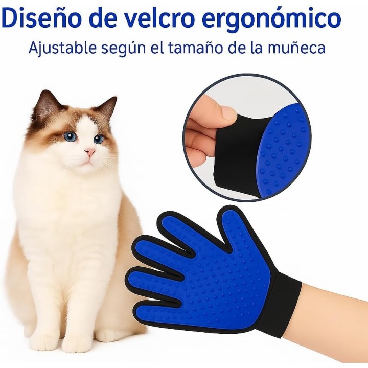 Guantes Quitapelos para Mascotas con Cepillo Extra Flexta