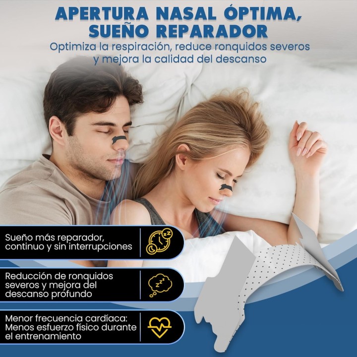 Haslom 30 Tiras Nasales Deportivas  Premium  Maxx, Respira Mejor y Reduce Ronquidos