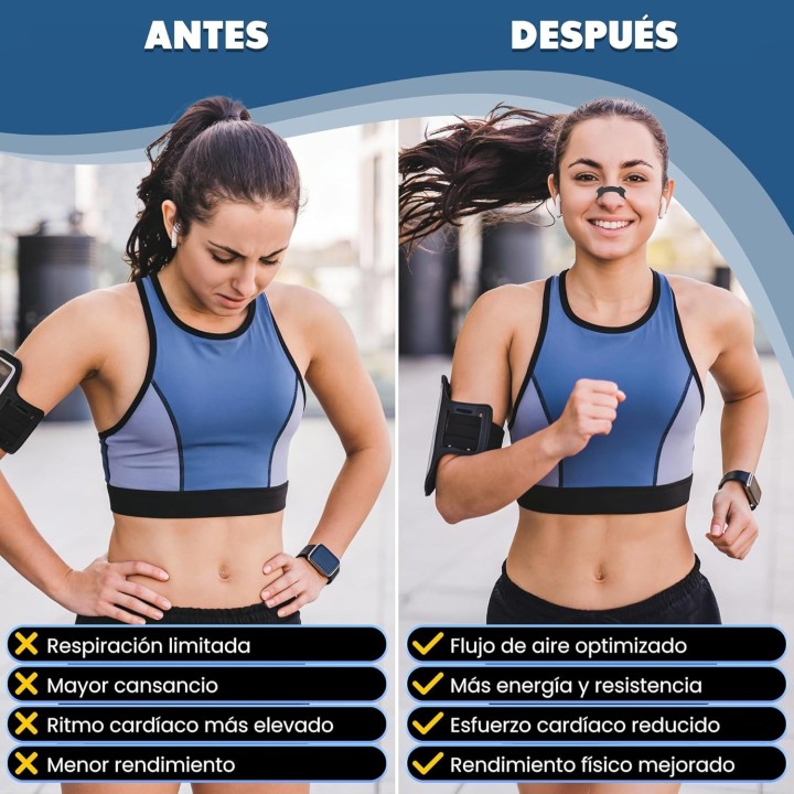 Haslom 30 Tiras Nasales Deportivas  Premium  Maxx, Respira Mejor y Reduce Ronquidos