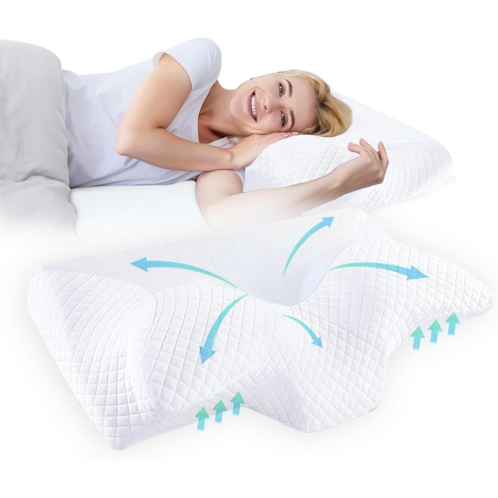 Tarleys almohada cervical viscoelastica ergonomica