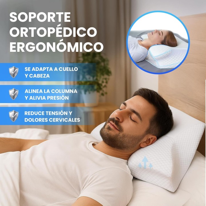 Tarleys almohada cervical viscoelastica ergonomica