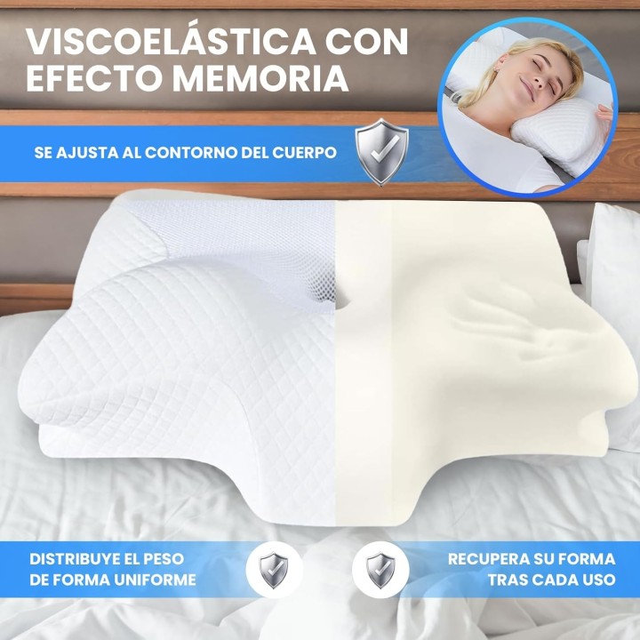 Tarleys almohada cervical viscoelastica ergonomica