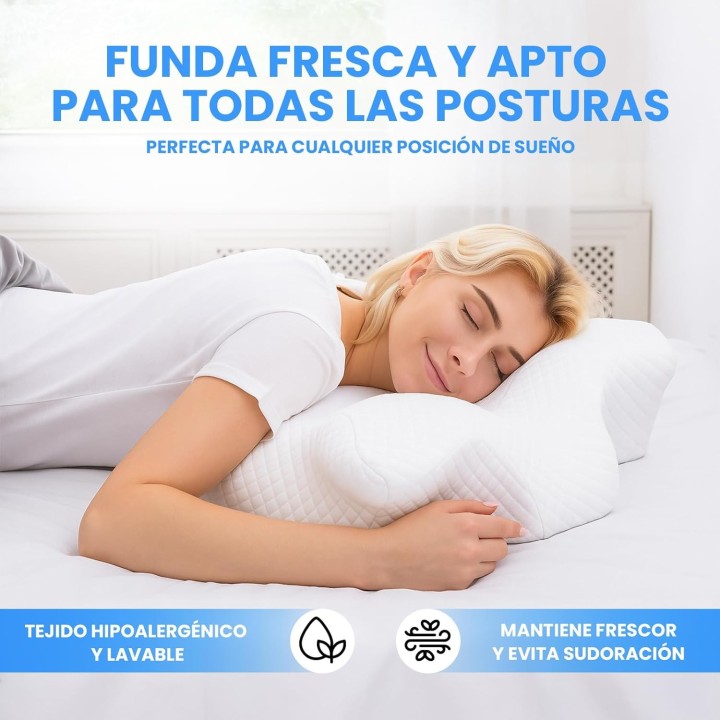 Tarleys almohada cervical viscoelastica ergonomica