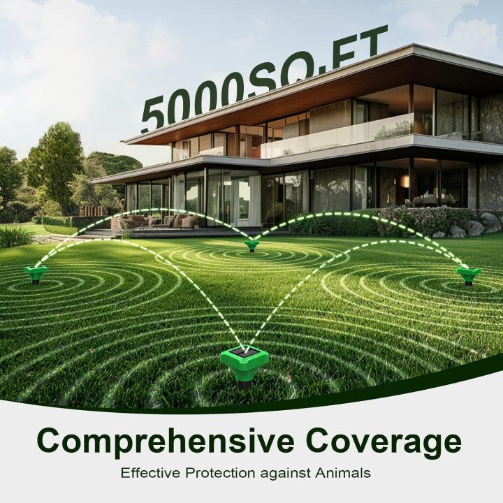 Bolardos para topos solares 4 uds ip65 repelente ultrasónico jardín roedores impermeable eficaz