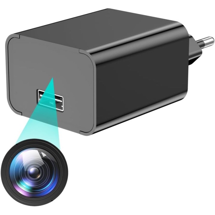 Uikop cámara espía oculta 64gb cargador usb 1080p detección movimiento visión nocturna