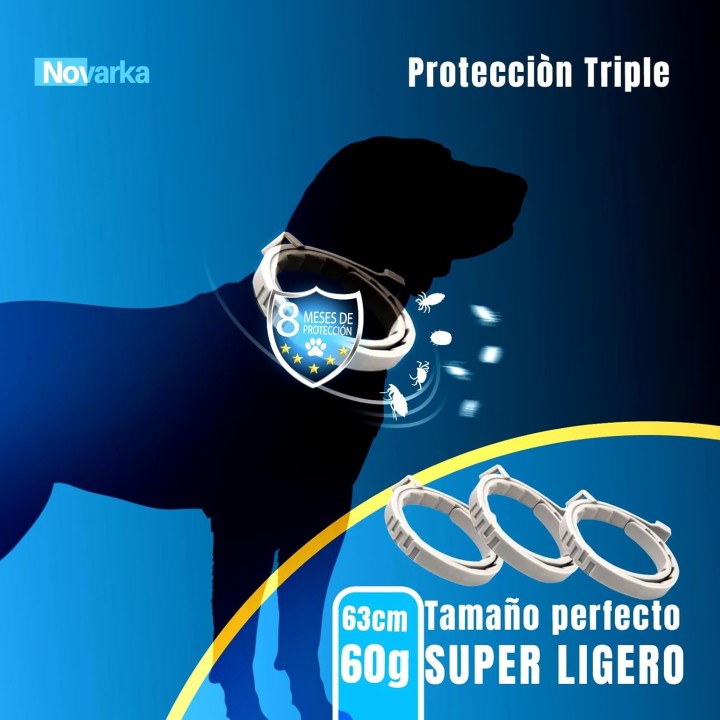 Set 3 Collares Antiparasitarios 🐶 Protección Total Contra Pulgas, Garrapatas y Más