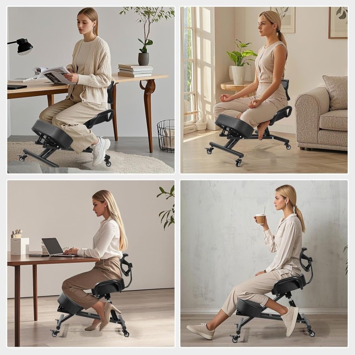 Silla ergonómica de rodillas con respaldo (Seminuevos)