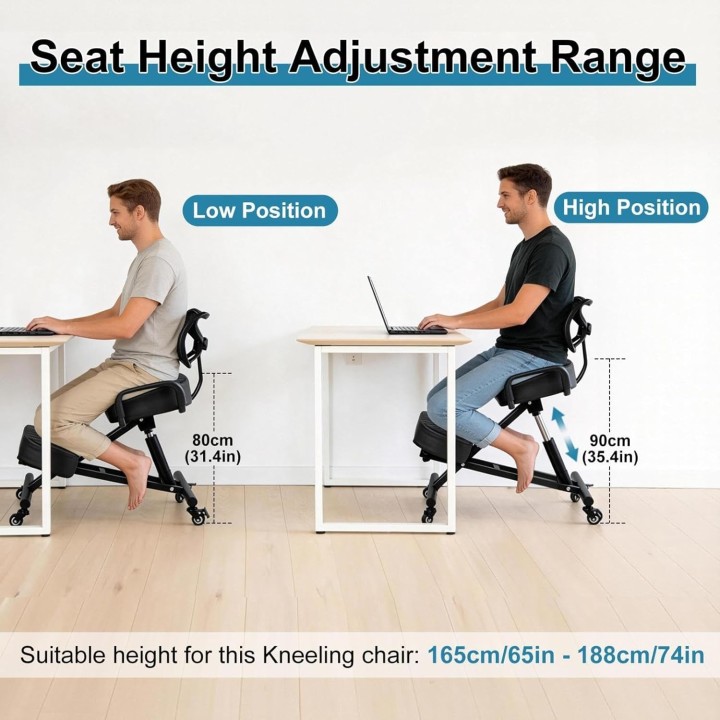 Silla ergonómica de rodillas con respaldo (Seminuevos)