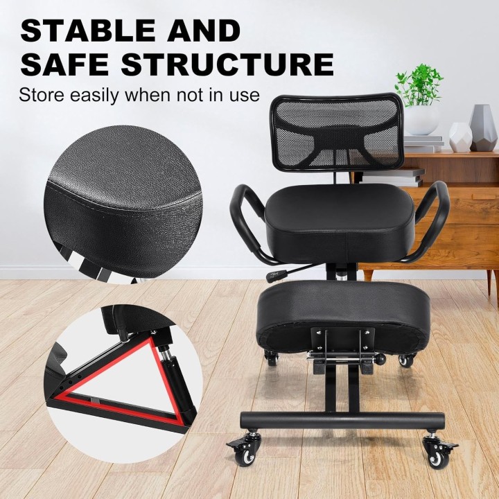 Silla ergonómica de rodillas con respaldo (Seminuevos)