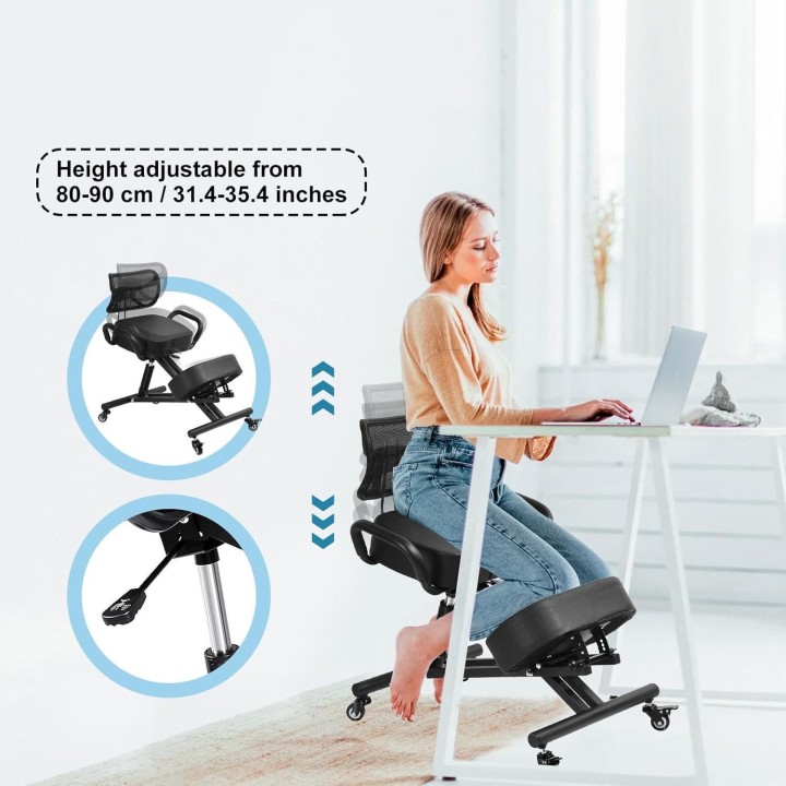 Silla ergonómica de rodillas con respaldo (Seminuevos)
