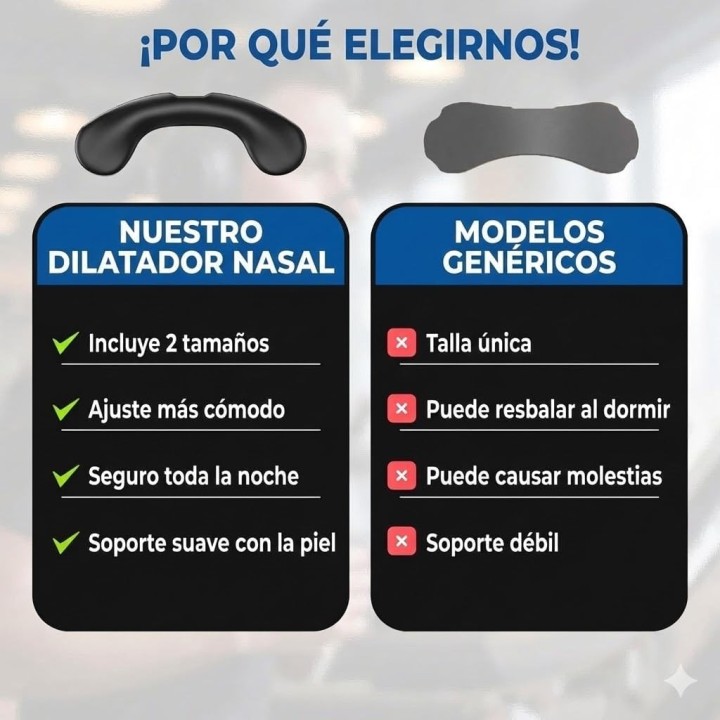 Haslom Tiras nasales ajustables con velcro