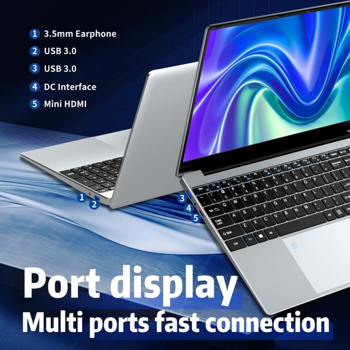 Ordenador Portátil 15,6” Celeron N5095 16GB RAM 512GB SSD Windows 11 Pro
