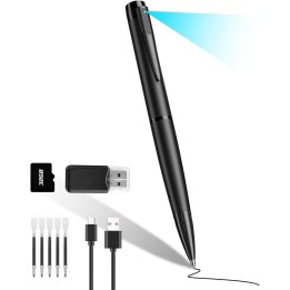 Sanprov  Cámara Espía Bolígrafo HD 1080P con 32GB Grabadora Oculta Portátil