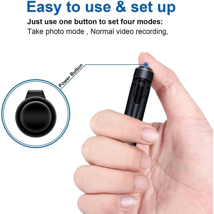 Sanprov  Cámara Espía Bolígrafo HD 1080P con 32GB Grabadora Oculta Portátil