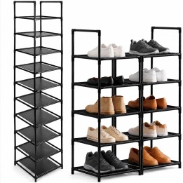 AlfaHome Zapatero estrecho 10 niveles | Organizador compacto y moderno para hogar