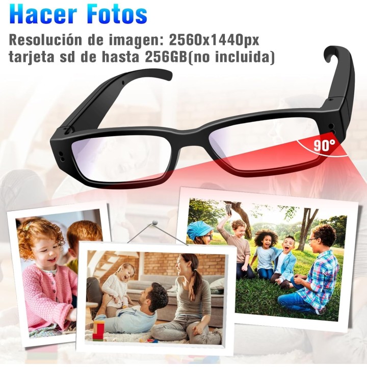 Nisanmoon Gafas Cámara Espía HD 1080P con Grabación en Bucle para Deporte y Viajes