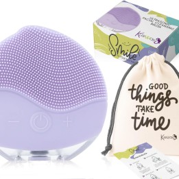 KusiWay Cepillo Facial Eléctrico Smile Lila Sónico Recargable IPX6 Antiage y Exfoliante