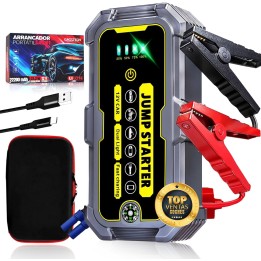 Garrtech Arrancador 8000A 12V Ultra Rápido Power Bank 20.000mAh con Linterna LED SOS