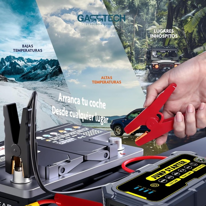 Garrtech Arrancador 8000A 12V Ultra Rápido Power Bank 20.000mAh con Linterna LED SOS
