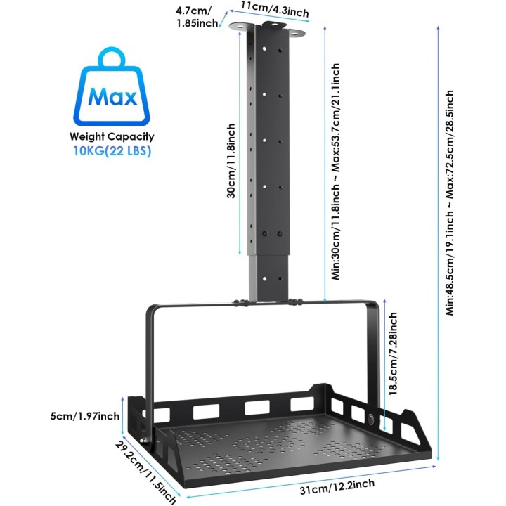 Salange Soporte Universal Para Proyector Ajustable Techo/Pared 10kg