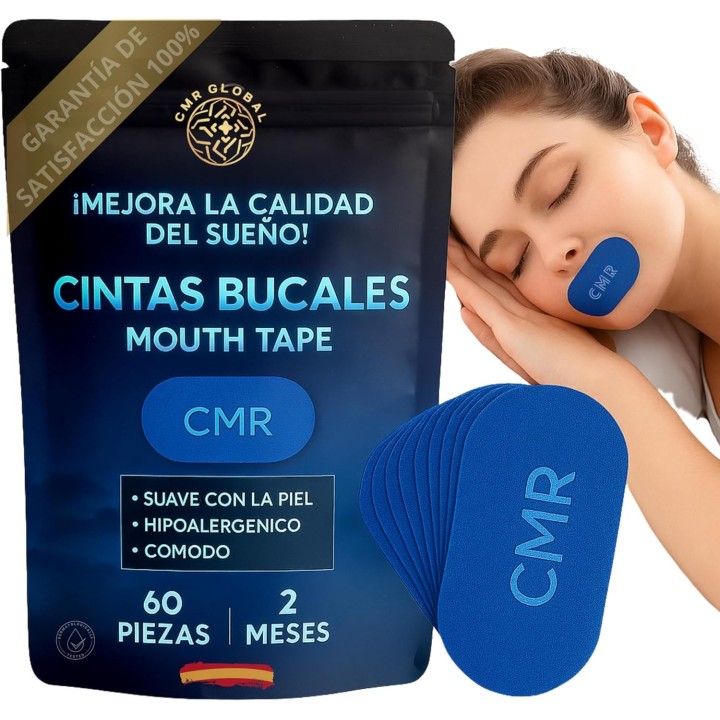 Cmr Global Tiras Bucales Antirronquidos Pack 60 Unidades Mouth Tape Dormir