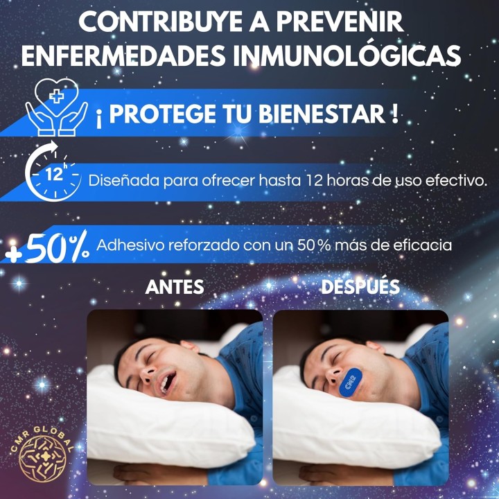 Cmr Global Tiras Bucales Antirronquidos Pack 60 Unidades Mouth Tape Dormir