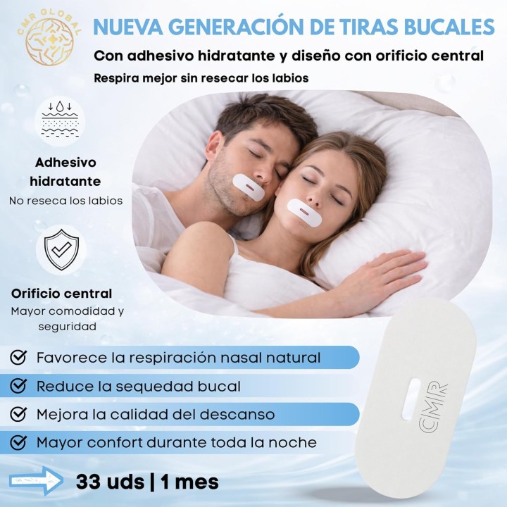 Pack Pro Premium Cintas bucales Hidratantes Antirronquidos 33 uds