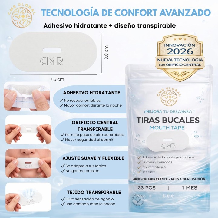 Pack Pro Premium Cintas bucales Hidratantes Antirronquidos 33 uds