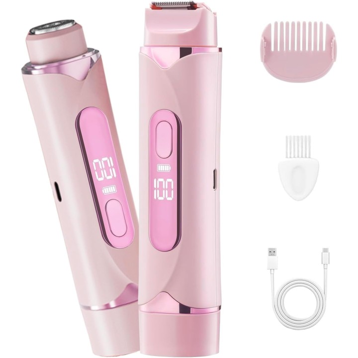 HBSFBH Afeitadora Eléctrica Mujer 2 en 1 USB IPX7 Zona Íntima Recargable