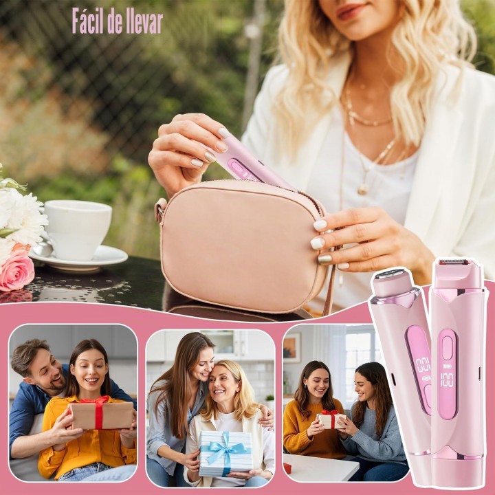 HBSFBH Afeitadora Eléctrica Mujer 2 en 1 USB IPX7 Zona Íntima Recargable