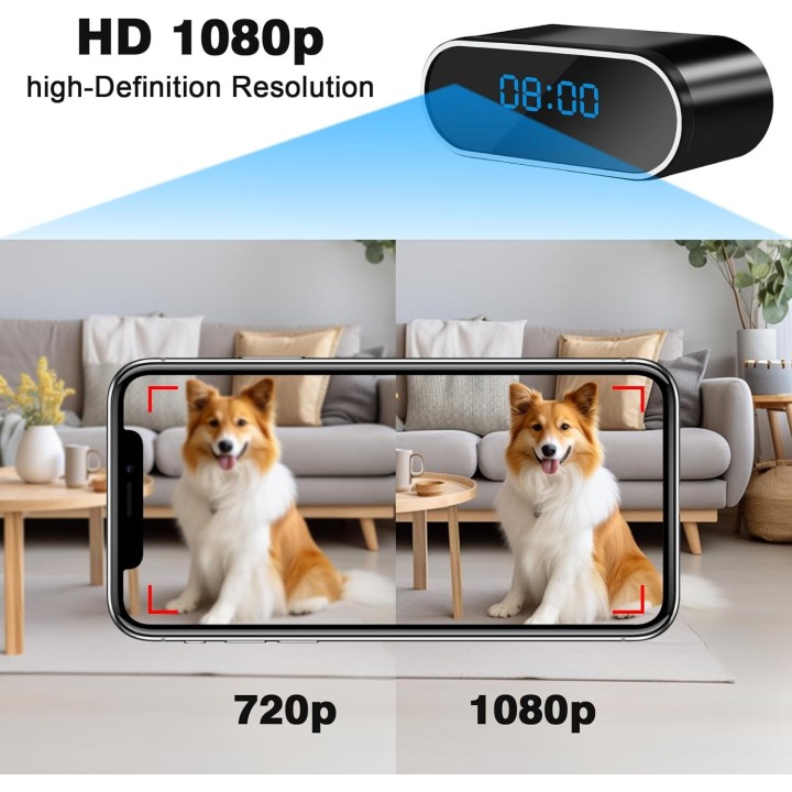 Pokurui Cámara espía WiFi 5G 1080P HD 📹👁️ Visión nocturna 🌙 Detección de movimiento