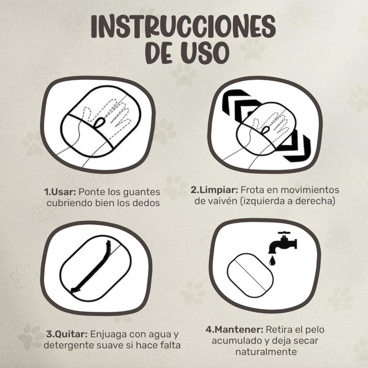 TENEGIL Guante Quita Pelo para Gato y Perro