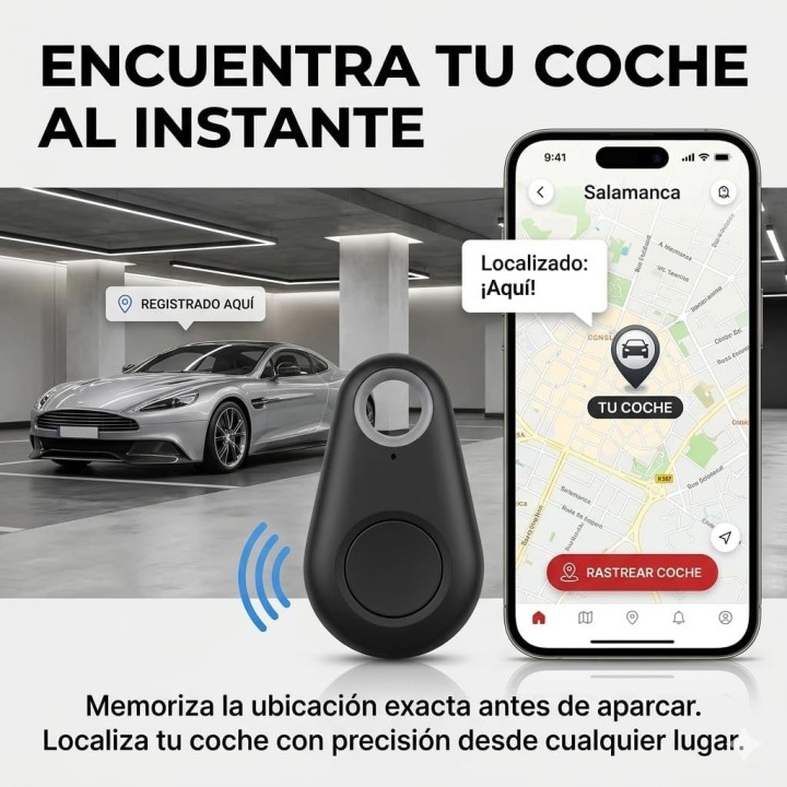 Moto Tag Rastreador Bluetooth Android Localizador de Llaves Mascotas Maletas con Alarma Antirrobo