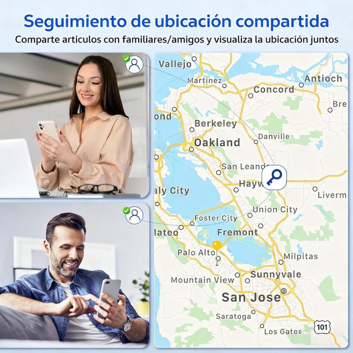 Gikuefy GPS Localizador para Coche Rastreador Magnético 2026 Sin Suscripción Compatible con Android e iOS
