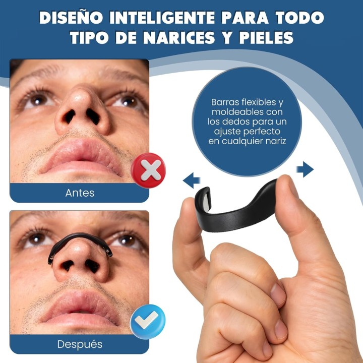 Haslom® Tiras Nasales Magnéticas respira mejor