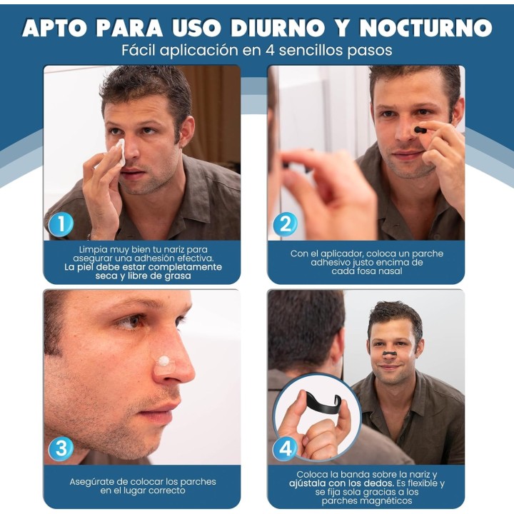 Haslom® Tiras Nasales Magnéticas respira mejor