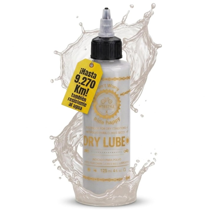 XMTBSTYLE Lubricante cadena bicicleta seco con cera 125 ml para MTB carretera Gravel eBike