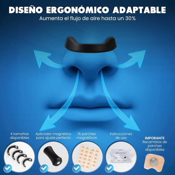 Haslom® Tiras Nasales Magnéticas respira mejor