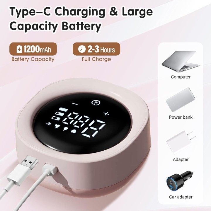 Anluomania Extractor de leche doble eléctrico recargable 4 modos 9 niveles pantalla LED sin BPA