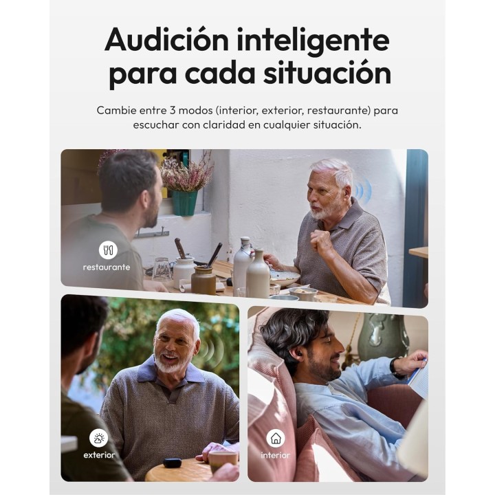 Cearvol Nano amplificador de sonido invisible con estuche de carga 3 modos 4 niveles de volumen