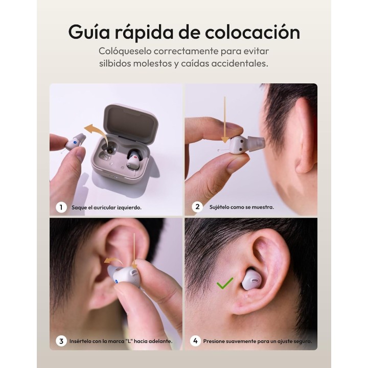 Cearvol Nano amplificador de sonido invisible con estuche de carga 3 modos 4 niveles de volumen