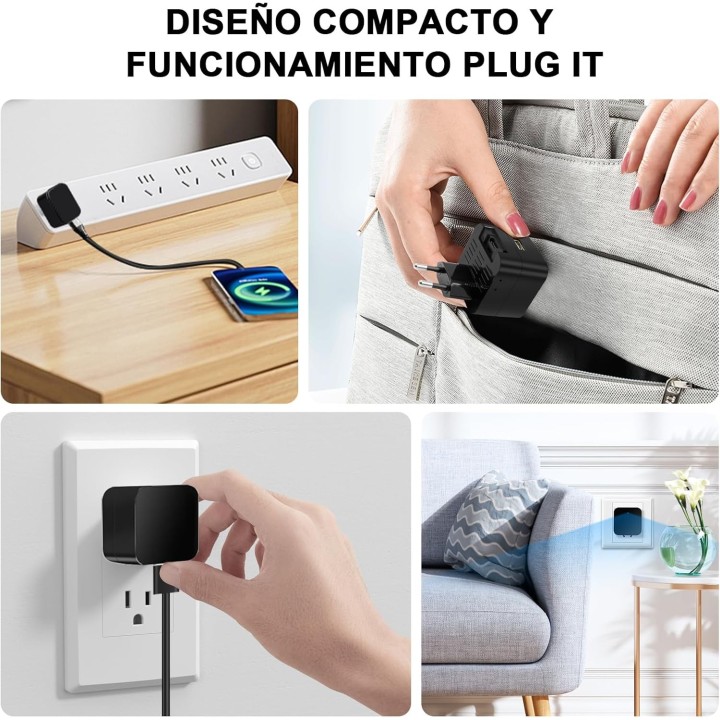 Lxmimi Cámara Oculta WiFi 5G con Cargador USB, Tuya, Detección de Movimiento y Visión Remota