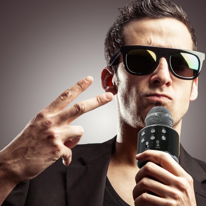 Micrófono Inalámbrico para Karaoke con WiFi, Bluetooth, Grabadora y Alta Calidad