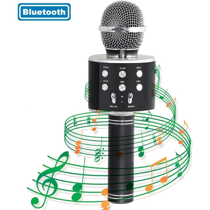 Micrófono Inalámbrico para Karaoke con WiFi, Bluetooth, Grabadora y Alta Calidad