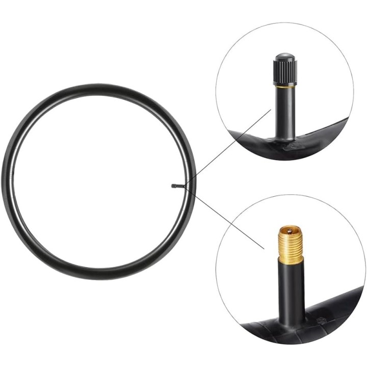 Paquete 2 Tubos Interiores 26" + 4 Tapas Válvula Schrader + Palancas Neumático Bicicleta